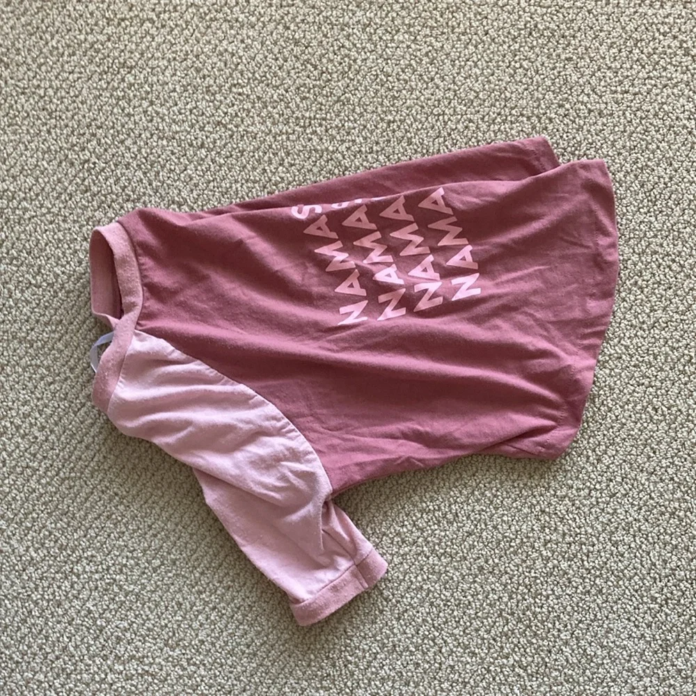 Namaste Dog T-Shirt Shirt Top Size Medium Light Sweater Pink Fair Condition